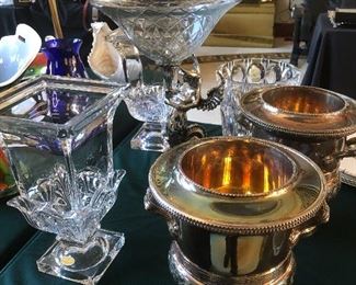 Silverplate champagne urns