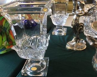 Pair quality crystal vases
