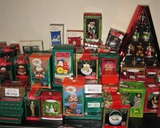 Hallmark ornaments in boxes