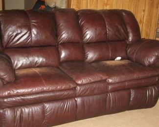 worn leather couch      BUY IT NOW  $ 50.00
