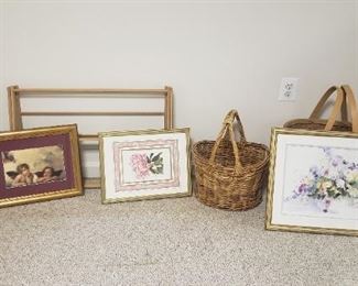 Framed Art and Basket collection