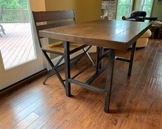 4. Bar Height Dining Table with single Bench $350               table - 60" x 36" 36" tall - bench 38" 17" 42" tall - seat 25" tall
