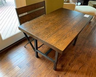 4. Bar Height Dining Table with single Bench $350                  table - 60" x 36" 36" tall - bench 38" 17" 42" tall seat 25" tall