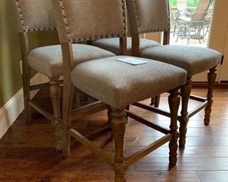 41. Four bar height stools upholstered and awesome $175. 29" x 18" x 42" tall 