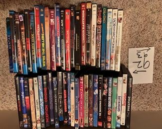 92. Lot of 40-50 DVDs $75