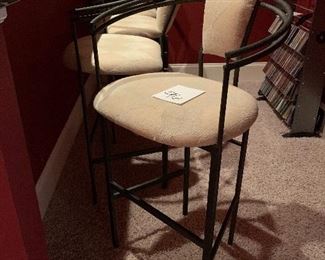 96. 4 modern Brstools in clean good shape. $200             20" x 20" x 40" tall 