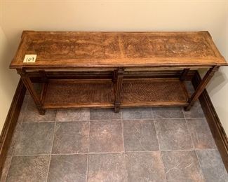 109. Sofa Foyer Wood Table $40