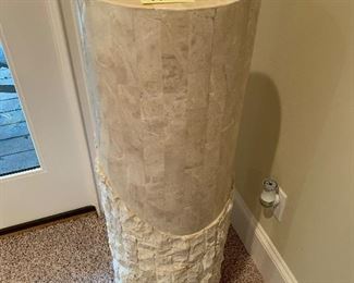 119. One of Two travertine pedestals (only one) $95        13" diameter x 33" tall 