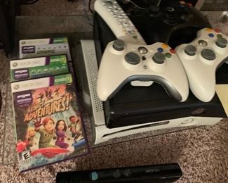 137. 2 Xbox 360s with 3 controllers, Kinect, 3 games and orignal boxes $100