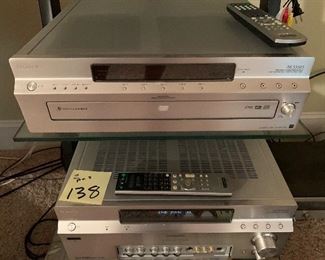 138. Sony DVD player and audio visual receiver $100 for both