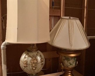 159. 2 vintage ornate lamps $30