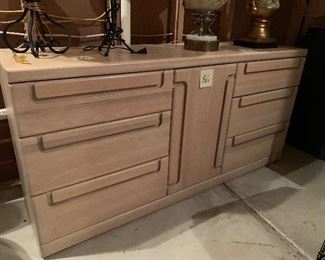 161. Bleached wood modern dresser $50