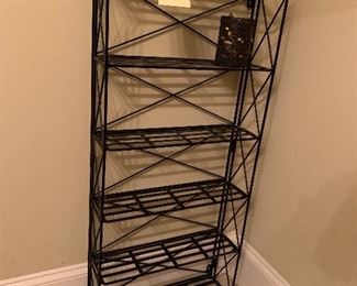 173. Small metal shelf in bathroom with candle$ 30