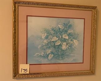 175. 2 framed art pieces $35