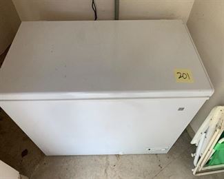 201. Small ice chest freezer works great! $125