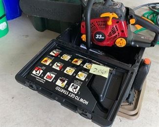 206. Homelite Ranger Chainsaw (untested - but saw new oil in btoom of plastic container) $150