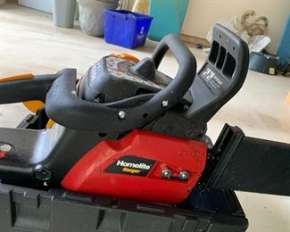 206. Homelite Ranger Chainsaw (untested - but saw new oil in btoom of plastic container) $150