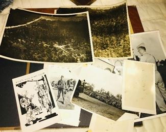 Paper ephemera including Candid Korean War paratrooper photo album