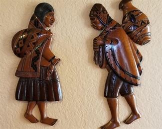 Vintage Mayan man and woman figurines. - $28.50