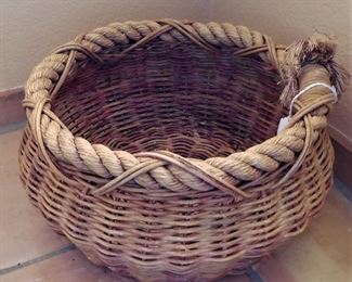 Heavy woven round basket - $24.50