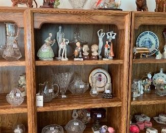 Porcelain Figurines and Crystal