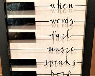 "When words fail, music speaks."