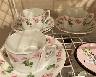 Cups and saucers  .  .  .