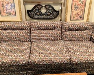 Framed Asian silk collar