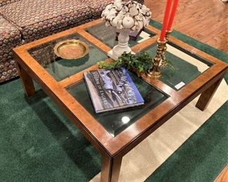 Glass top coffee table