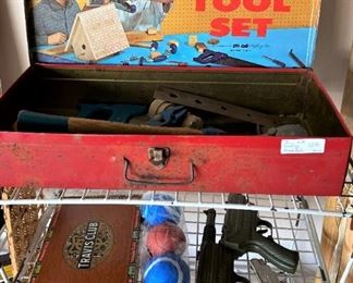 Vintage toy tool set