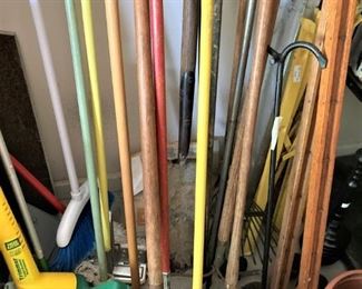 Racks, brooms, etc