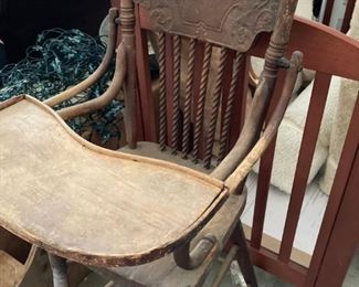 Antique high chair