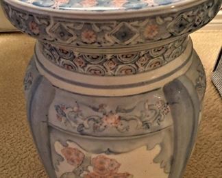 Pale blue side table/planter