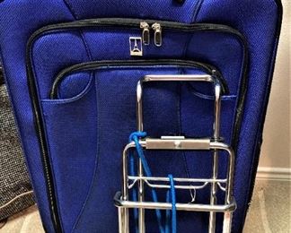 Bright blue luggage