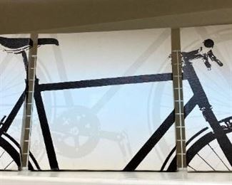 3 piece bicycle art