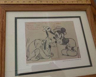 Mickey and Pluto Framed $18.00