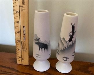 Two Moose Vases $20.00