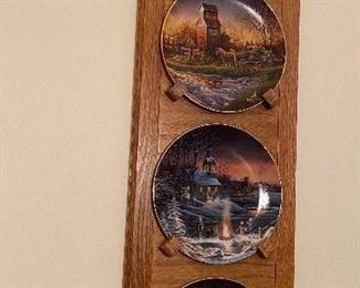 4 Plates with Wall Holder $45.00