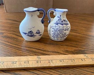 Delft Salt and Pepper Shakers $5.00