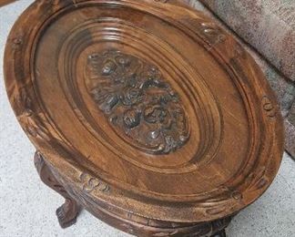 Carved Top Table
