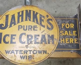 Jahnke's Watertown Wisconsin Double sided sign