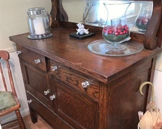 Antique Sideboard / Buffet with Mirror