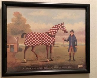 A Prize Racehorse "William" with A Groom 1740 Wall Art