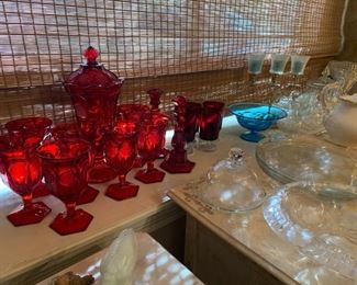 Gorgeous Red Glassware and More