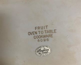 Andrea Fruit Oven to Table Cookware