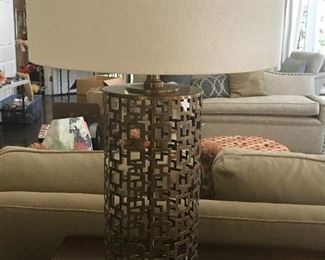Mid century style pair of lamps