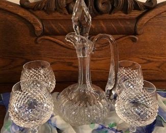 WaterfordDecanter w/4 goblets