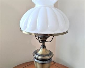 Vintage Brass Electric hurricane lamp
