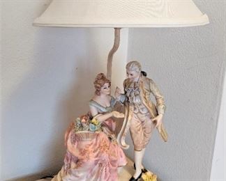 Vintage lamp with nightlight in bottom