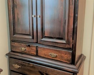 Matching Pine armoire/chest of drawers